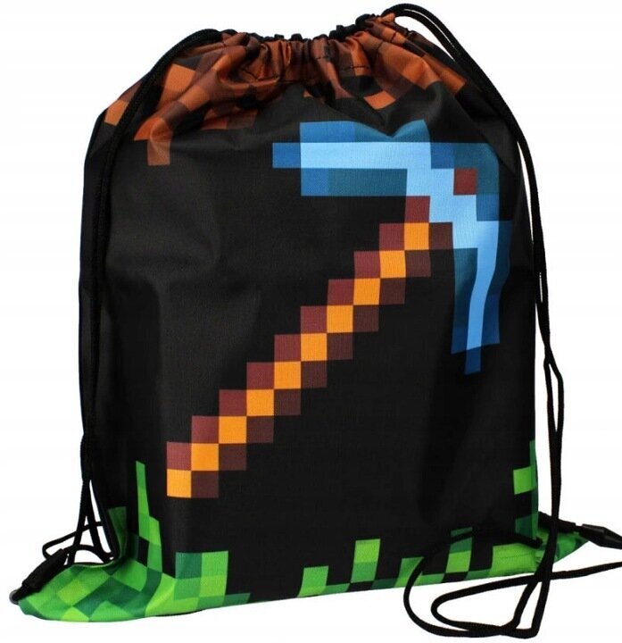 Spordirõivaste kott-seljakott Starpak Pixel Game Pickaxe 485859, 40x34 cm hind ja info | Koolikotid, sussikotid | kaup24.ee