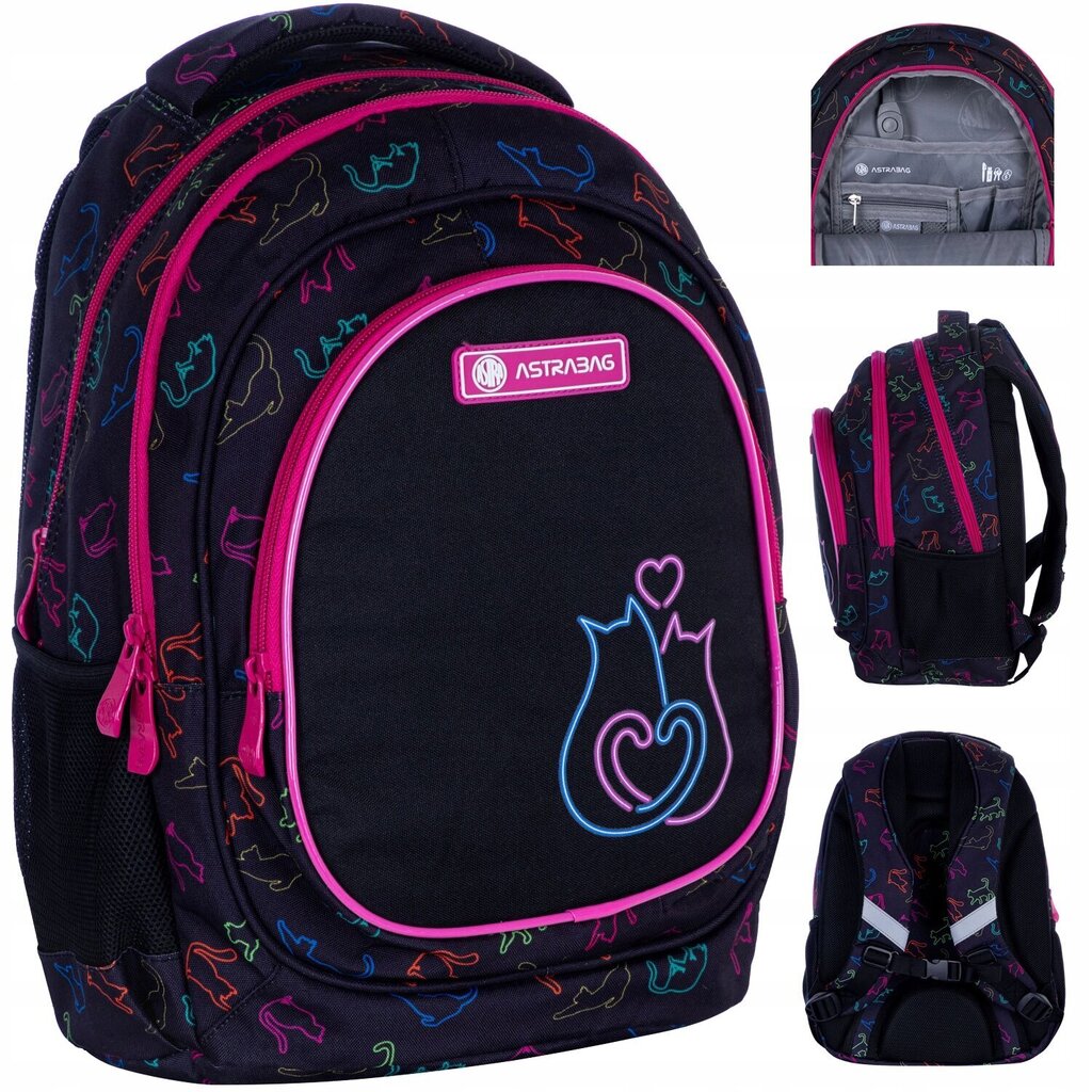 Kooli seljakott, AstraBag LO&VE AB330 502023068, 20 l, 39x28x15 cm hind ja info | Koolikotid, sussikotid | kaup24.ee