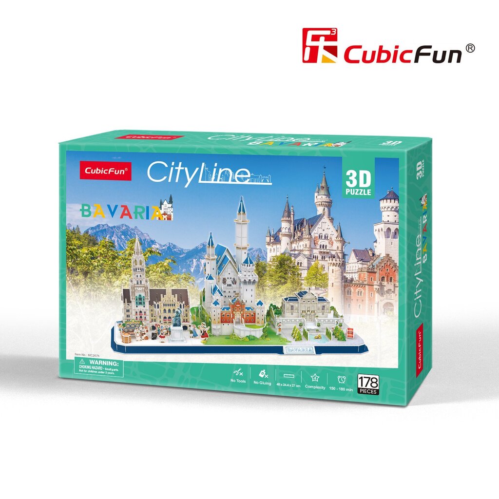 3D pusle CubicFun Bavaria, 178-osaline цена и информация | Pusled | kaup24.ee