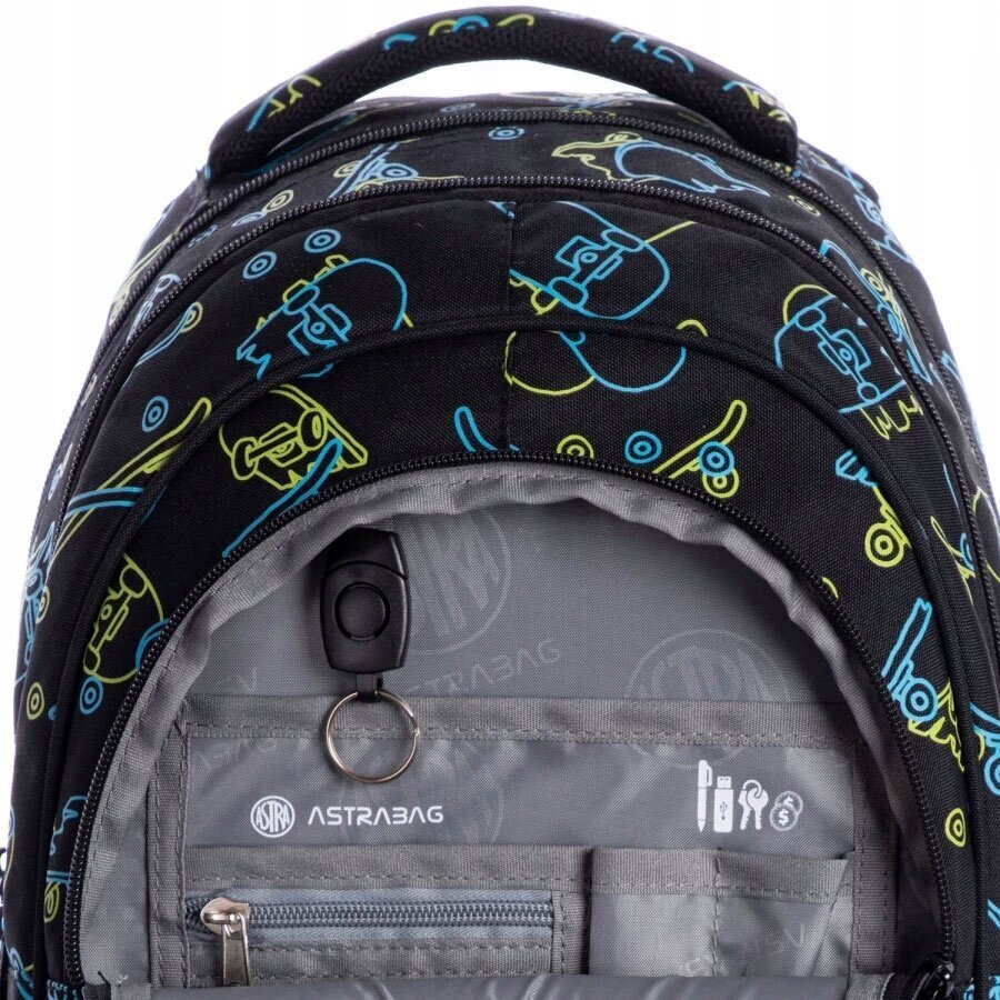 Kooli seljakott AstraBag Neon Effect Skate AB330 502022006, 20 l, 39x28x15 cm hind ja info | Koolikotid, sussikotid | kaup24.ee