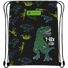 Kott-seljakott, AstraBag T-Rex Neon, 40×33 cm цена и информация | Школьные рюкзаки, спортивные сумки | kaup24.ee