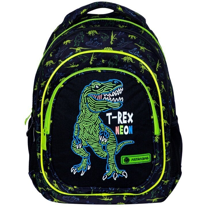 Kooli seljakott AstraBag AB330 T-Rex Neon 502023064, 39x28x15 cm hind ja info | Koolikotid, sussikotid | kaup24.ee