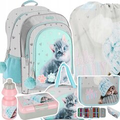 Kooli seljakott koos tarvikutega Starpak Kitty Mint 506934, 6 osa цена и информация | Школьные рюкзаки, спортивные сумки | kaup24.ee