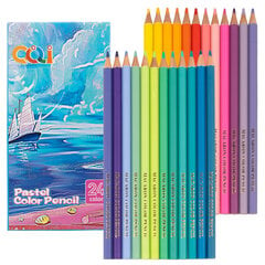 Värvilised pliiatsid, 24 värvi hind ja info | Kunstitarbed, voolimise tarvikud | kaup24.ee
