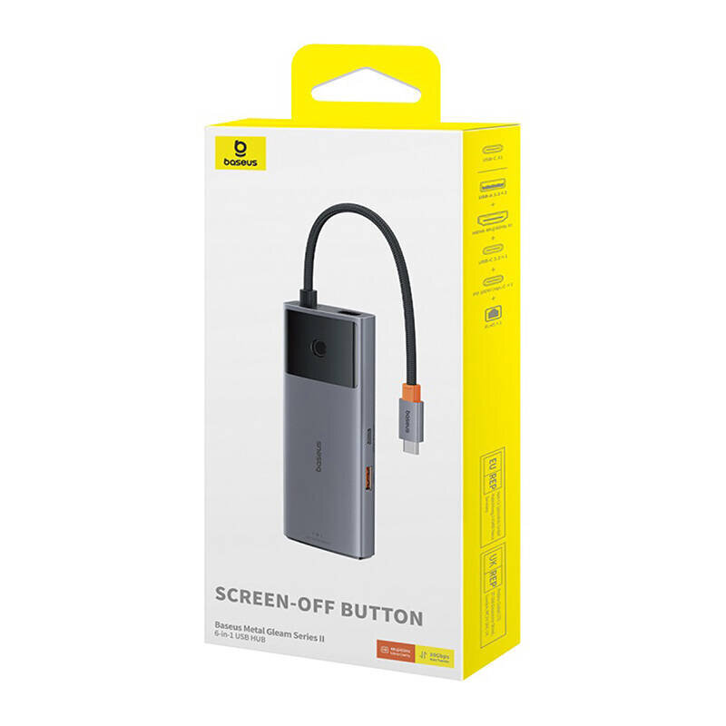 Baseus Metal Gleam 2 Series цена и информация | USB jagajad, adapterid | kaup24.ee