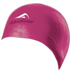 Swimming cap silicone AQUAFEEL BULLITT 3046 77 purple for adult цена и информация | Шапки для плавания | kaup24.ee