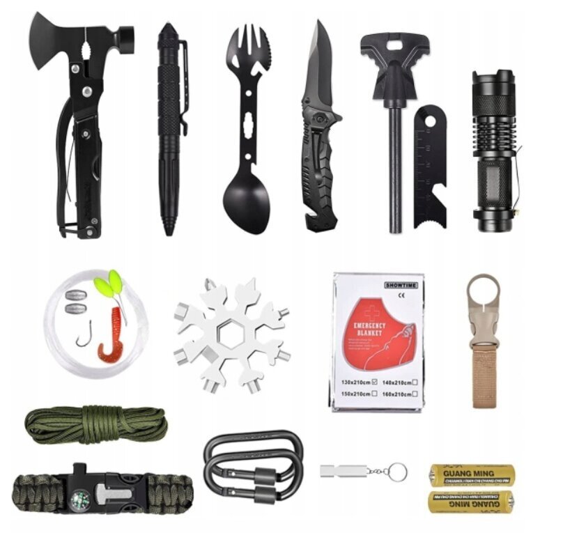 Multifunktsionaalne tööriist Mega Survival Multitool Kit 62in1, 4,5cm цена и информация | Muu matkavarustus | kaup24.ee