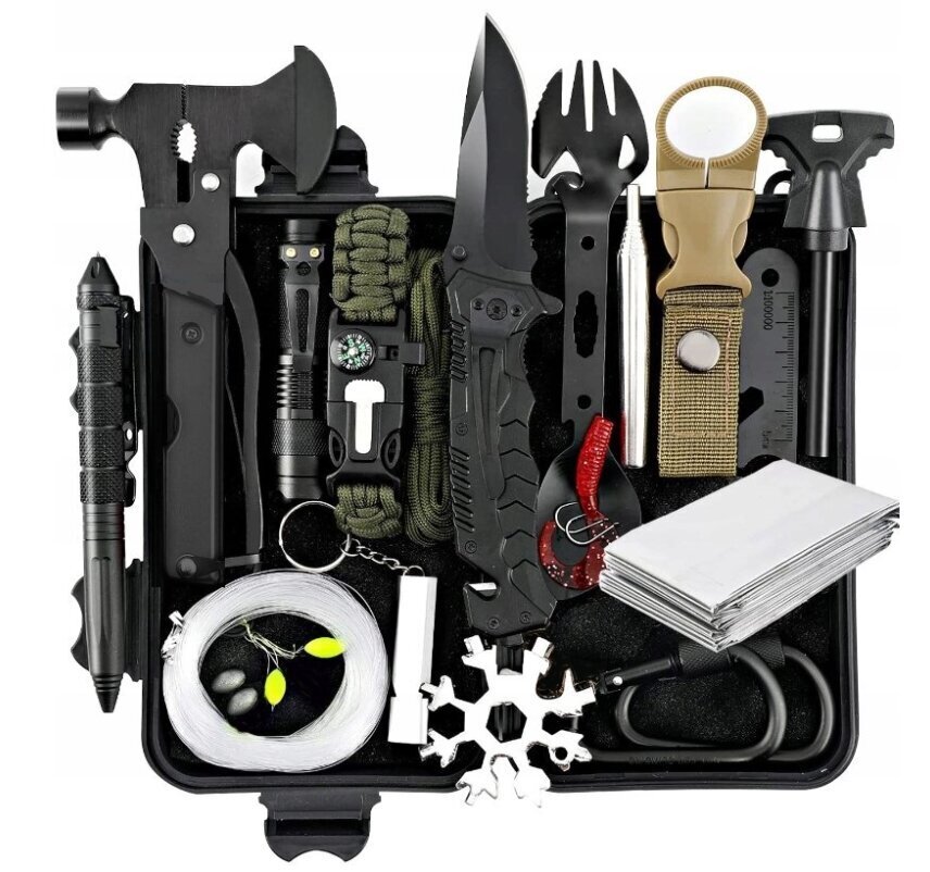Multifunktsionaalne tööriist Mega Survival Multitool Kit 62in1, 4,5cm цена и информация | Muu matkavarustus | kaup24.ee