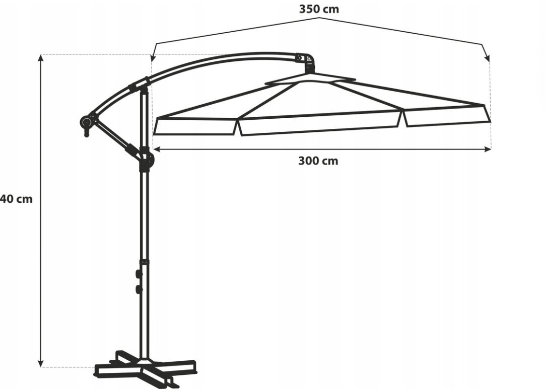 Õuevari Lehmann, 350 x 240 cm hind ja info | Aiamööbli komplektid | kaup24.ee