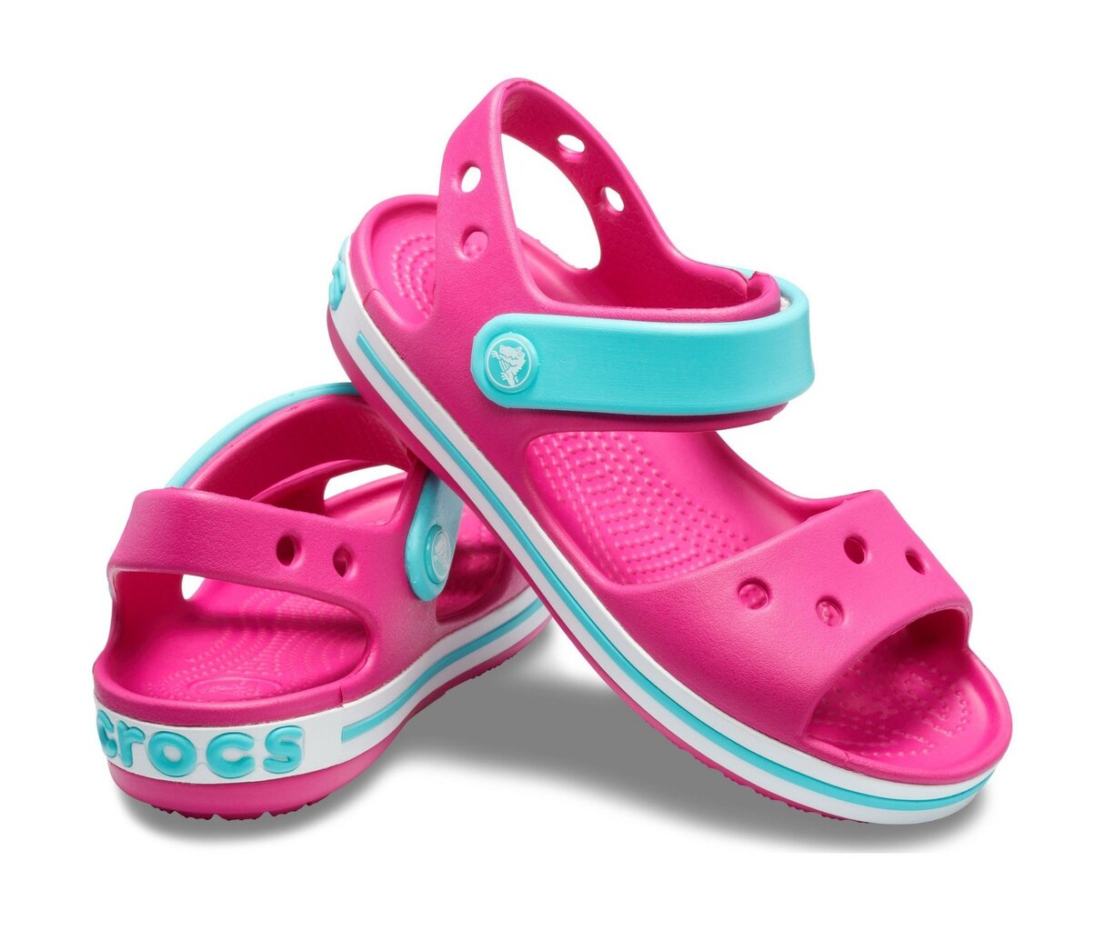 Sandaalid Crocs Kids' Crocband Sandal, Candy Pink/Pool hind ja info | Laste sandaalid | kaup24.ee