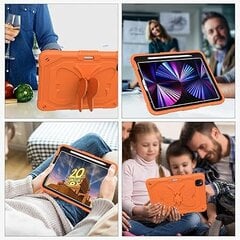 Kott iPad 3/2/1/Pro 11 tahvelarvutile koos rihmaga soomustatud oranžikas цена и информация | Чехлы для планшетов и электронных книг | kaup24.ee