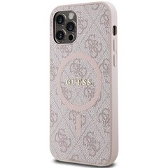 Guess GUHMP12MG4GFRP iPhone 12|12 Pro 6.1" różowy|pink hardcase 4G Collection Leather Metal Logo MagSafe цена и информация | Чехлы для телефонов | kaup24.ee