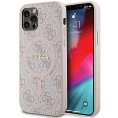 Guess GUHMP12MG4GFRP iPhone 12|12 Pro 6.1" różowy|pink hardcase 4G Collection Leather Metal Logo MagSafe цена и информация | Чехлы для телефонов | kaup24.ee