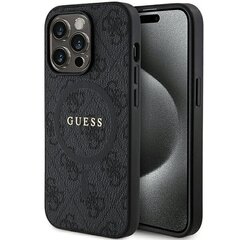 Guess GUHMP13LG4GFRK iPhone 13 Pro | 13 6.1" czarny|black hardcase 4G Collection Leather Metal Logo MagSafe цена и информация | Чехлы для телефонов | kaup24.ee