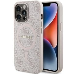 Guess GUHMP13LG4GFRP iPhone 13 Pro | 13 6.1" różowy|pink hardcase 4G Collection Leather Metal Logo MagSafe цена и информация | Чехлы для телефонов | kaup24.ee