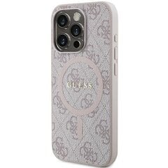 Guess GUHMP13LG4GFRP iPhone 13 Pro | 13 6.1" różowy|pink hardcase 4G Collection Leather Metal Logo MagSafe цена и информация | Чехлы для телефонов | kaup24.ee