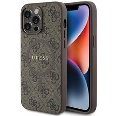 Guess GUHMP13LG4GFRW iPhone 13 Pro | 13 6.1" brązowy|brown hardcase 4G Collection Leather Metal Logo MagSafe цена и информация | Чехлы для телефонов | kaup24.ee