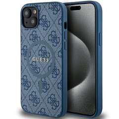 Guess GUHMP15MG4GFRB iPhone 15 Plus | 14 Plus 6.7" niebieski|blue hardcase 4G Collection Leather Metal Logo MagSafe цена и информация | Чехлы для телефонов | kaup24.ee