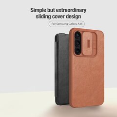 Nillkin Qin Book PRO Case for Samsung Galaxy A35 5G Brown цена и информация | Чехлы для телефонов | kaup24.ee