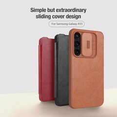 Nillkin Qin Book PRO Case for Samsung Galaxy A55 5G Red цена и информация | Чехлы для телефонов | kaup24.ee