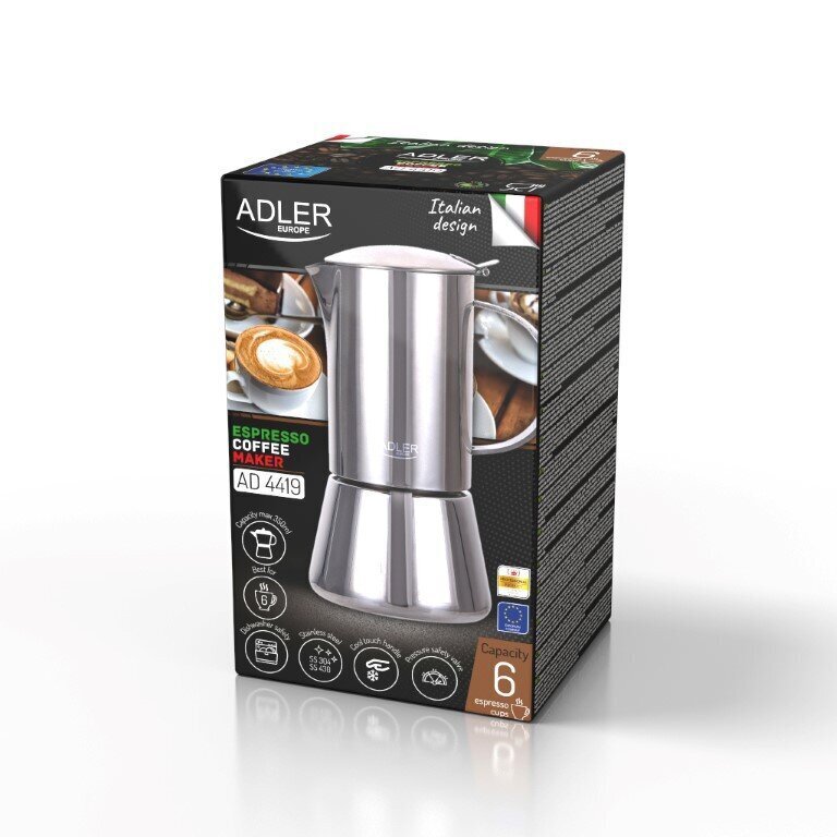 Adler Espresso kohvikann 6 tassile, 350 ml цена и информация | Kohvikannud, teekannud | kaup24.ee