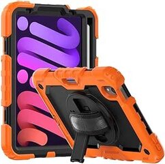 Чехол для планшета iPad Mini 6 8.3 бронированный черный оранжевый цена и информация | Чехлы для планшетов и электронных книг | kaup24.ee