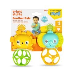 OBALL Pals Easy-Grasp Soother mänguasjad Lõvi ja elevant 2 tk цена и информация | Drewniana Wieża Piramida Kura Nakładanie Kolorowych Kwadratów LD-15 15276 | kaup24.ee