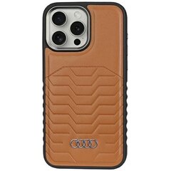 Audi Synthetic Leather MagSafe iPhone 15 Pro Max 6.7" brązowy|brown hardcase AU-TPUPCMIP15PM-GT|D3-BN цена и информация | Чехлы для телефонов | kaup24.ee
