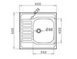 Pyramis kraanikauss Pyramis INTL 60X60 1B 1D F kauss vasakul цена и информация | Köögivalamud | kaup24.ee