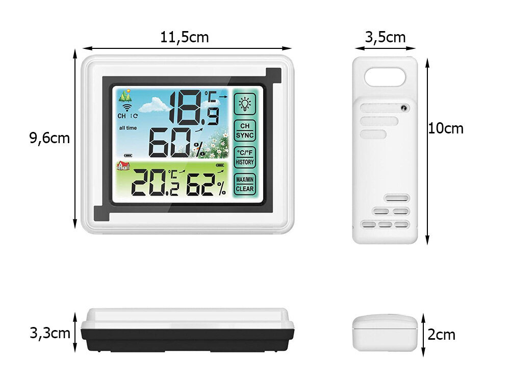 Digitaalne juhtmevaba ilmajaam hind ja info | Ilmajaamad, termomeetrid | kaup24.ee