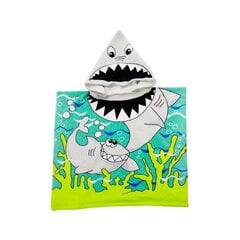 Детское пончо-полотенце с капюшоном Акула цена и информация | Полотенца | kaup24.ee