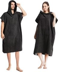 Pontšo, kapuutsiga rätik, must hind ja info | Rätikud, saunalinad | kaup24.ee