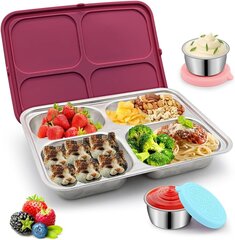 Ланчбокс для завтрака с разделителями Breakfast Box 580 мл фиолетовый цена и информация | Посуда для хранения еды | kaup24.ee