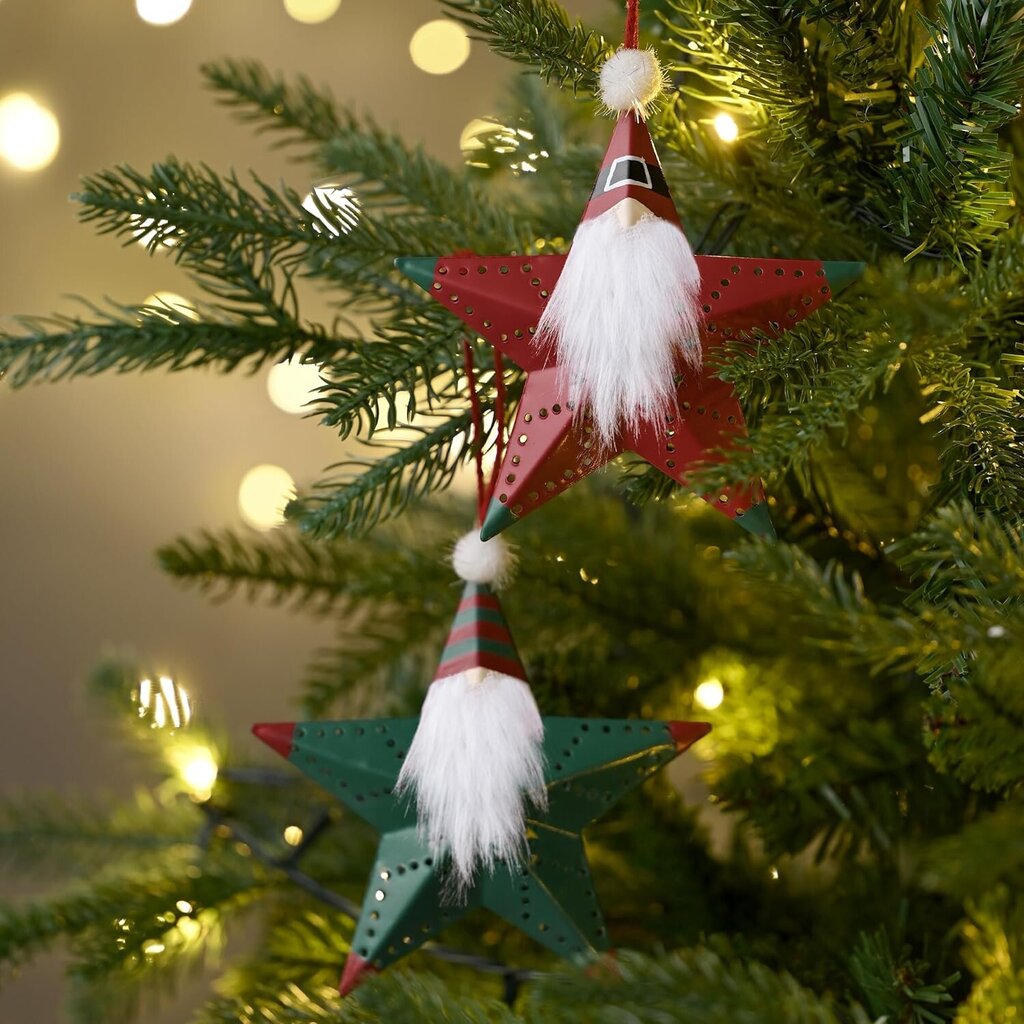 Jõulupuu riputid jõulud metallist 4 tk tontid hind ja info | Kuuseehted | kaup24.ee