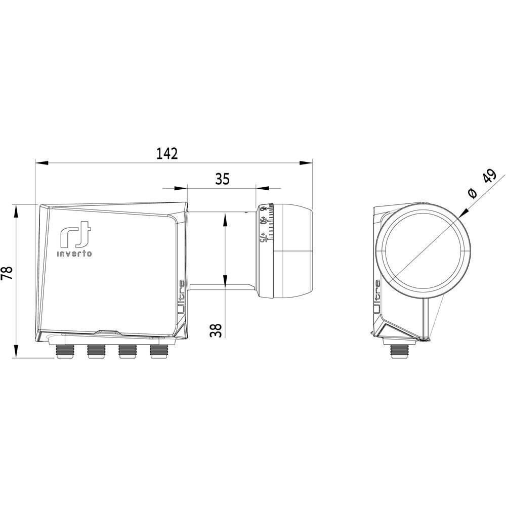 Inverto IDLT-QDL412-ULTRA-OPN hind ja info | TV antennid | kaup24.ee