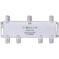 1/6 Digitsat TV Splitter DTS-116 5-1000 MHz DC BLOCK цена и информация | TV - антенны | kaup24.ee