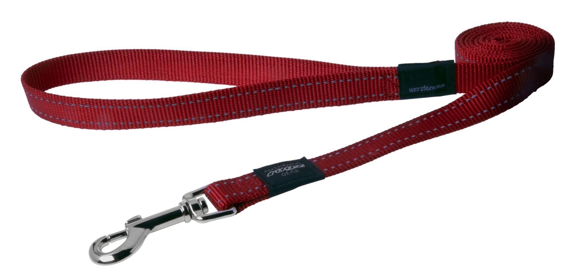 Jalutusrihm Rogz Utility Large 20mm Fanbelt Fixed Dog Lead, punane peegeldav hind ja info | Koerte jalutusrihmad | kaup24.ee