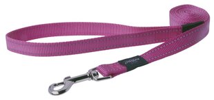 Jalutusrihm Rogz Utility Large 20mm Fanbelt Fixed Dog Lead, roosa helkuriga hind ja info | Koerte jalutusrihmad | kaup24.ee