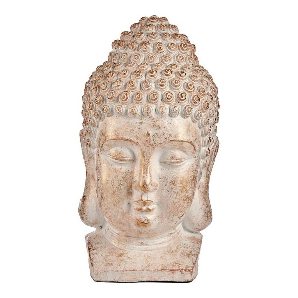 Dekoratiivne aiakuju Buddha Pea Valge/Kuldne, 35 x 65,5 x 38 cm цена и информация | Dekoratsioonid | kaup24.ee