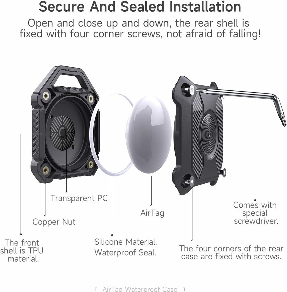 Veekindel Apple Airtag ümbris, 2tk hind ja info | Mobiiltelefonide lisatarvikud | kaup24.ee