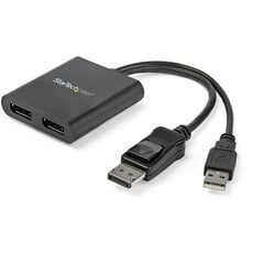 Jaotur DisplayPort Startech MSTDP122DP Must 4K Ultra HD hind ja info | Lülitid (Switch) | kaup24.ee