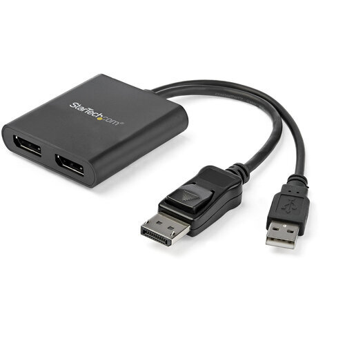 Jaotur DisplayPort Startech MSTDP122DP Must 4K Ultra HD цена и информация | Lülitid (Switch) | kaup24.ee