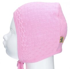 TuTu вязанная шапка из органического хлопка, розовая цена и информация | Шапки, перчатки, шарфики для новорожденных | kaup24.ee