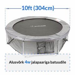 Alusvõrk Active24 10ft, 304cm цена и информация | Батуты | kaup24.ee