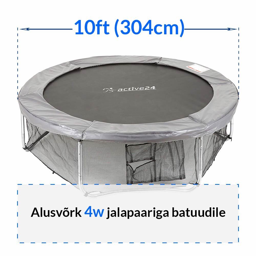 Alusvõrk Active24 10ft, 304cm цена и информация | Batuudid ja batuudi varuosad | kaup24.ee