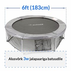 Alusvõrk Active24 6ft, 183cm цена и информация | Батуты | kaup24.ee