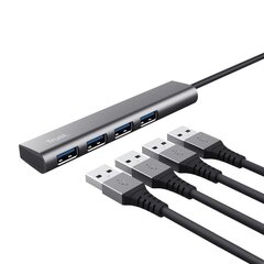 USB Centrmezgls Trust Halyx 4 Port USB 3.2 Gen1 Hub цена и информация | Адаптеры и USB-hub | kaup24.ee