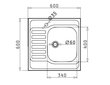 Pyramis kraanikauss Pyramis INTL 60X60 1B 1D F kauss paremal цена и информация | Köögivalamud | kaup24.ee