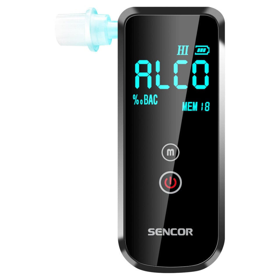 Sencor alkomeeter SCABA10 Breath Alcohol Analyzer, must hind ja info | Alkomeetrid | kaup24.ee