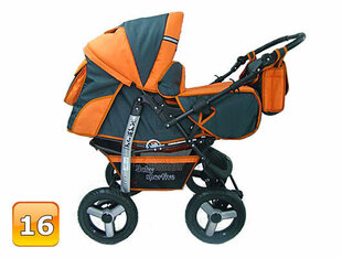 Детская коляска 3 в 1 Универсальная, оранжевая цена и информация | Коляски | kaup24.ee